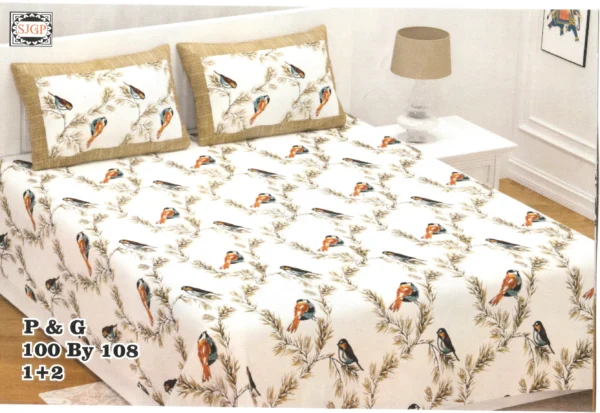 King Size Bird Print Bedding Set