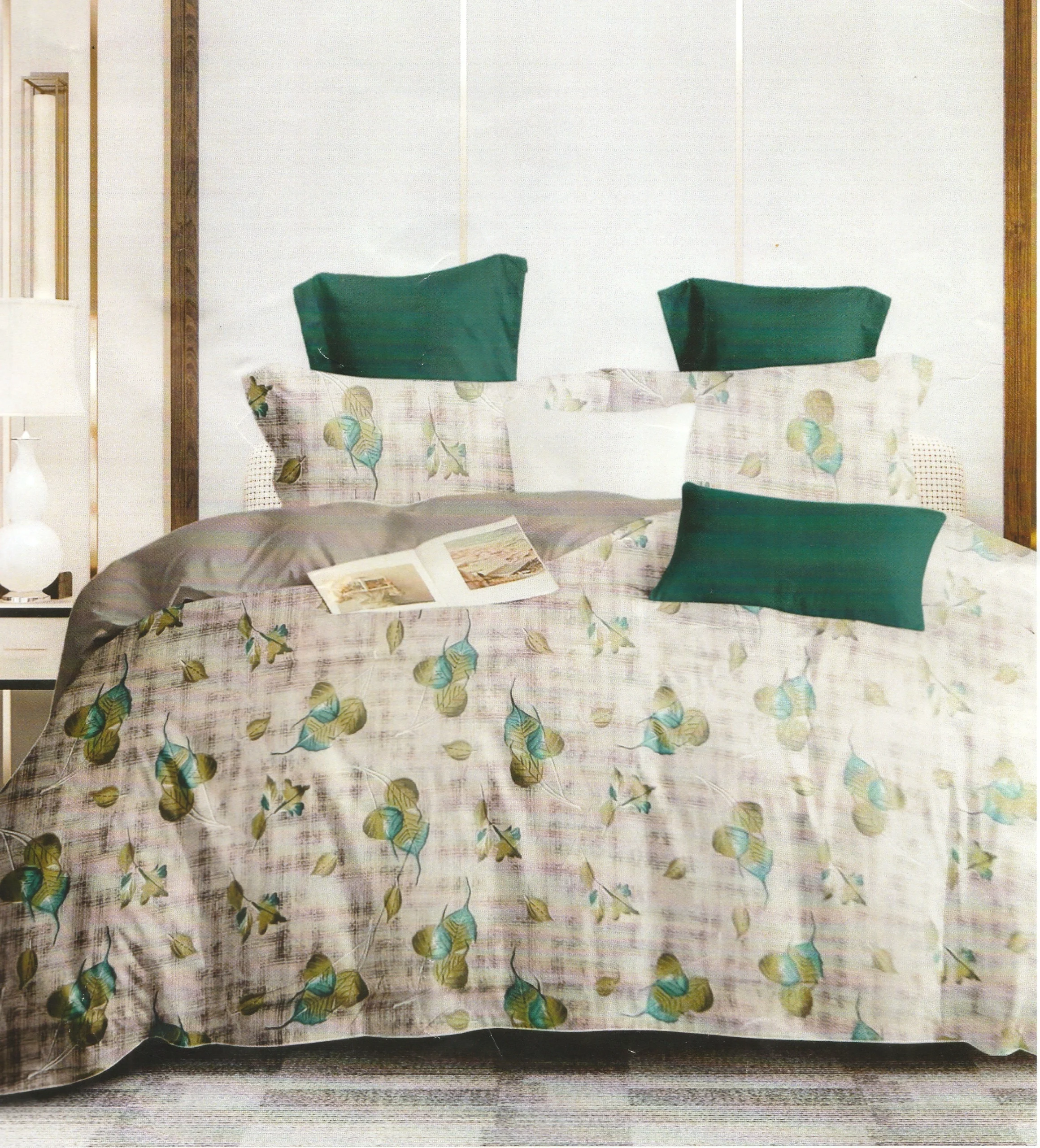 Floral Pattern Cotton Bedding Set, Floral Pattern Bedding Set, Soft and Elegant Cotton Sheet, floral cotton bedding, artistic bed linen, elegant home textile