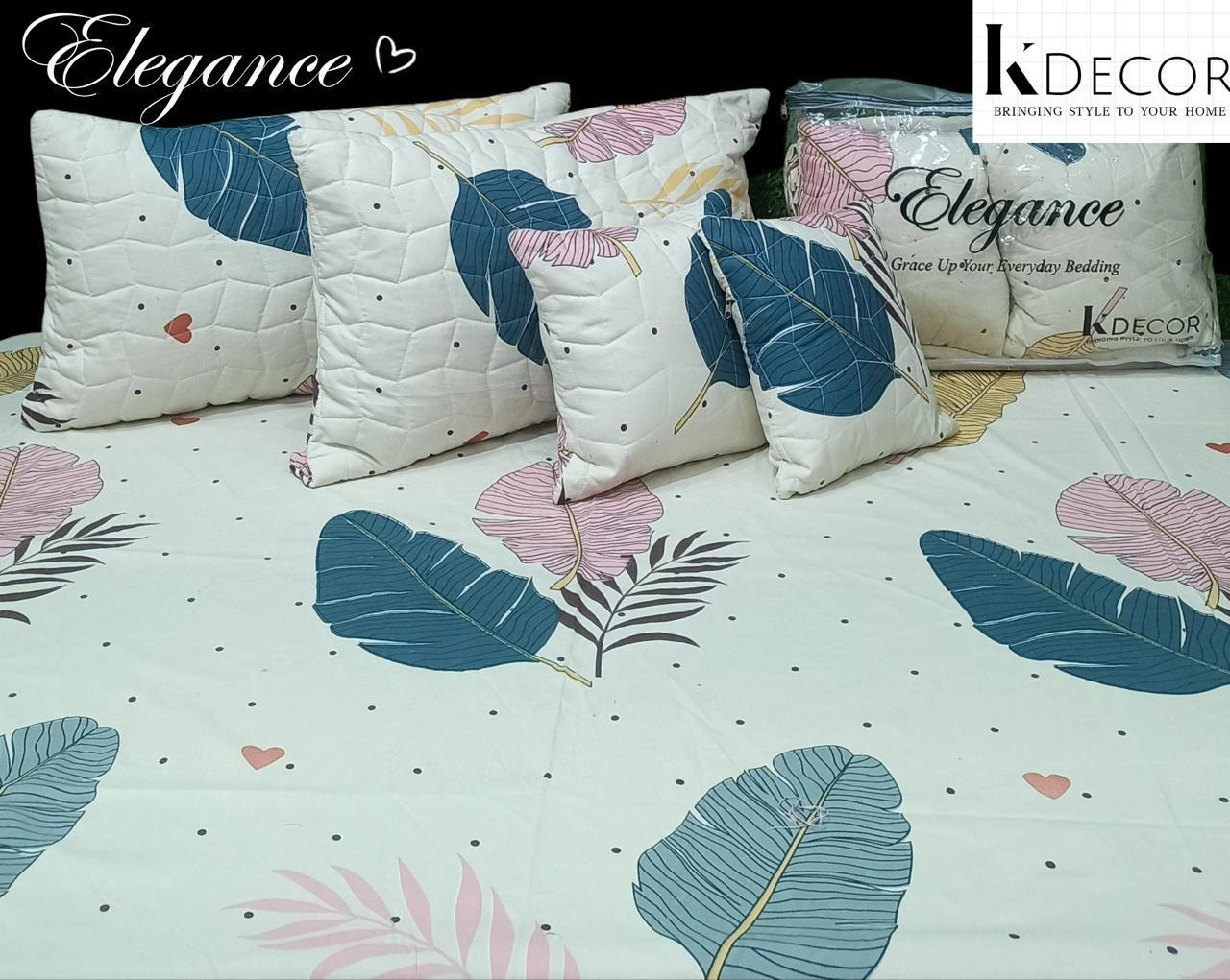 Offwhite Elegance 5 Piece Bedding Set by K Decor