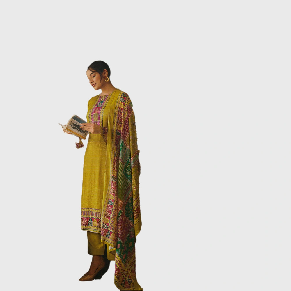 Discover Traditional Woolen Kurta Set with Dupatta in India