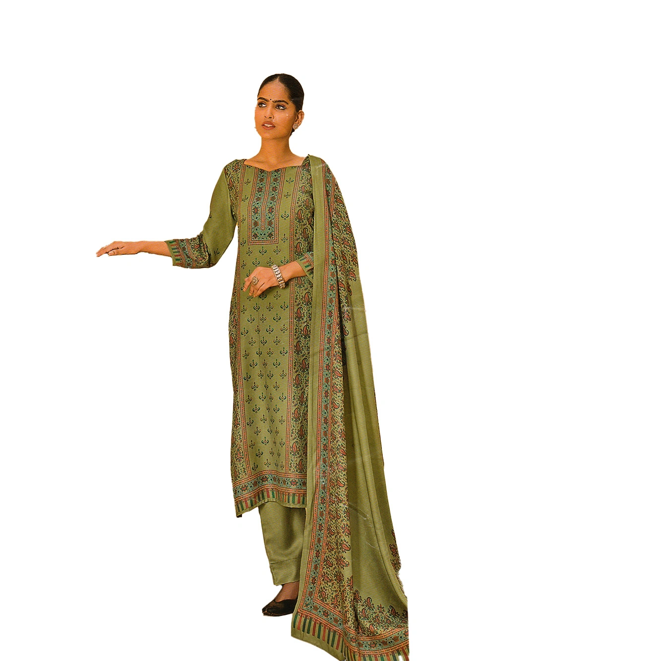 Premium Embroidered Woolen Salwar Kameez Set - Buy Now!